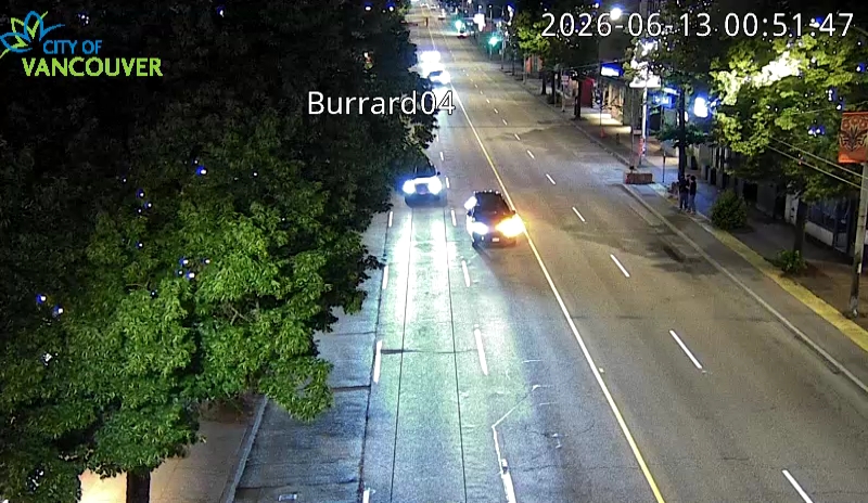 Burrard St & W 4th Ave - West