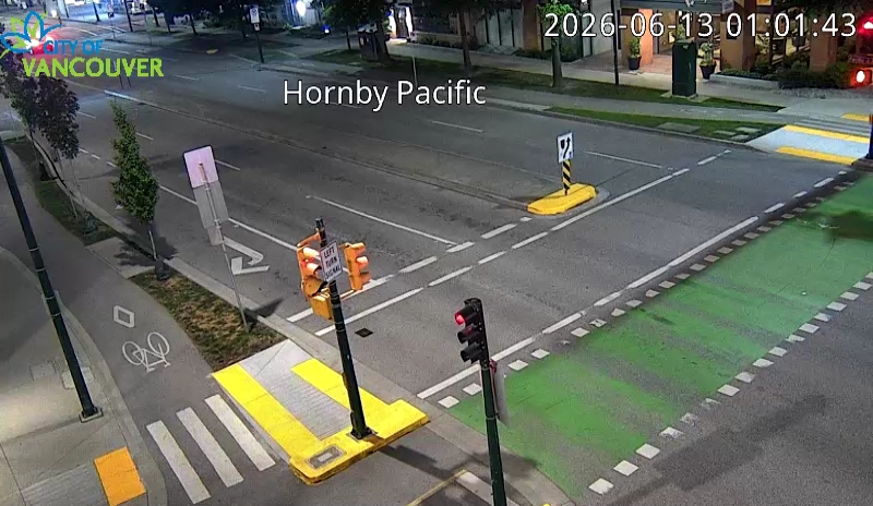 Hornby St and Pacific St - East