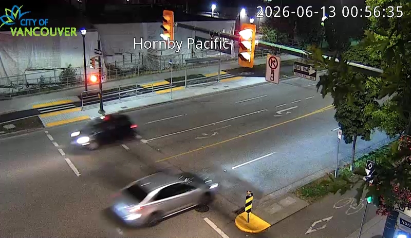 Hornby St and Pacific St - West